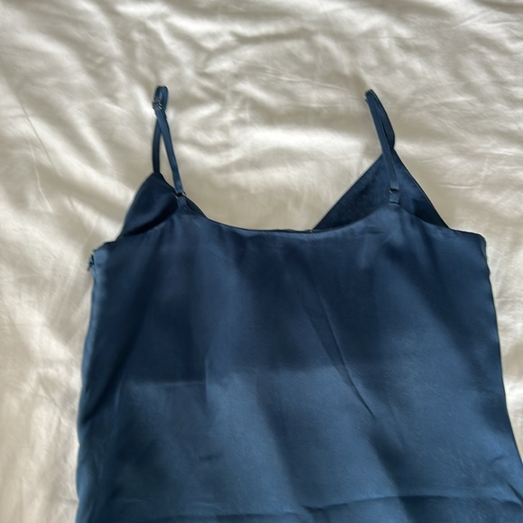 Evidnt Blue Satin Midi Dress - Picture 3 of 4